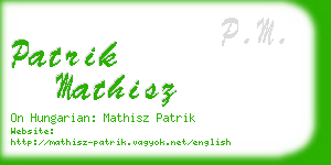 patrik mathisz business card